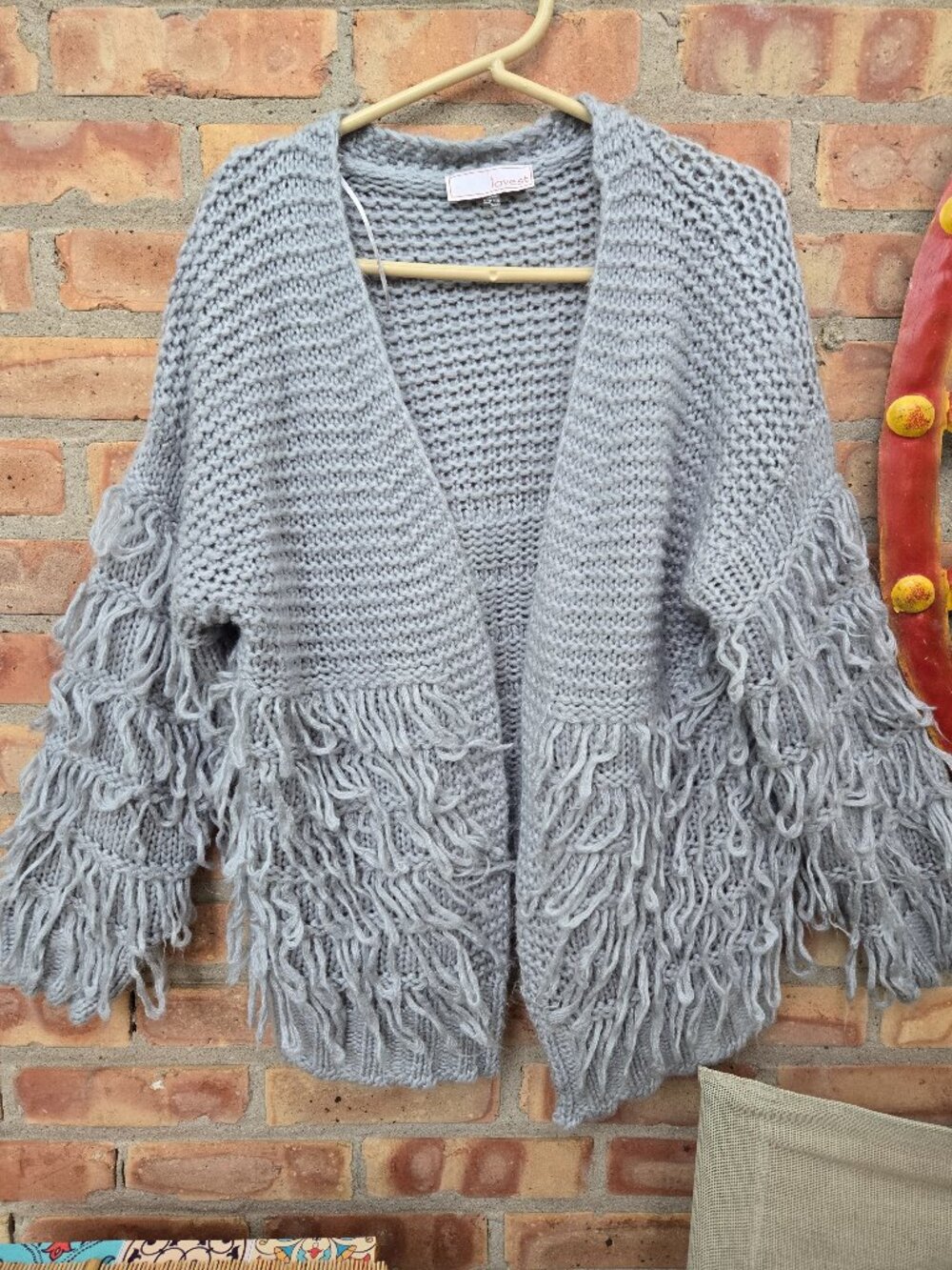 Lovest Loose Knit Fringe Sweater